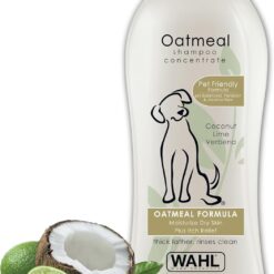Wahl USA Dry Skin & Itch Relief Pet Shampoo for Dogs – Oatmeal Formula with Coconut Lime Verbena & Pet Friendly Formula, 24 Oz - Model 820004A