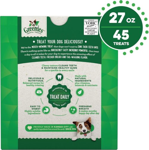 Greenies Original Petite Natural Dental Care Dog Treats, 36 oz. Pack (60 Treats) - Image 45