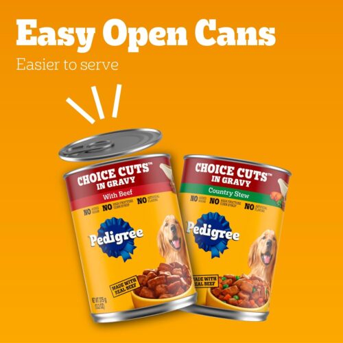 PEDIGREE CHOICE CUTS IN GRAVY Adult Canned Soft Wet Dog Food Variety Pack, with Beef and Country Stew, 13.2 oz. Cans (Pack of 12) - Image 10